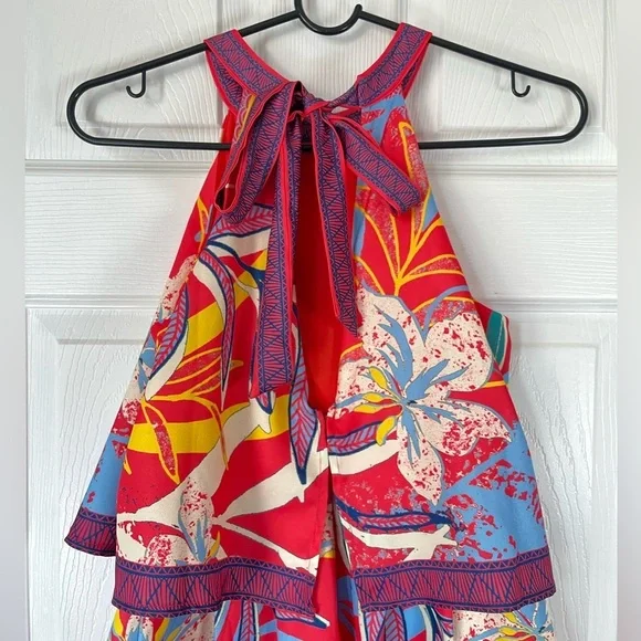 Flying Tomato Tropical Floral Romper Shorts Size XS - Picture 3 of 5